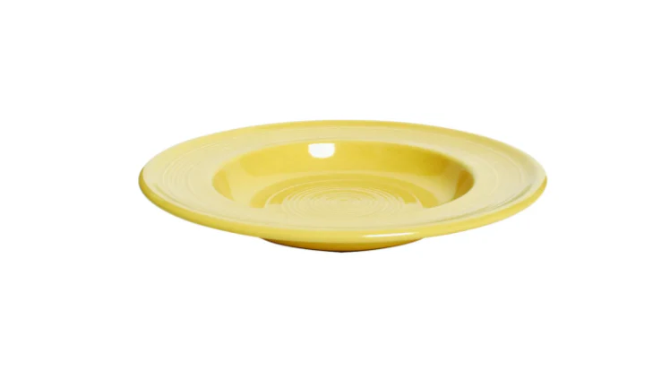 Tuxton CSD-120 Concentrix Saffron Round China Soup / Pasta Bowl 24.5 oz. - 6/Case