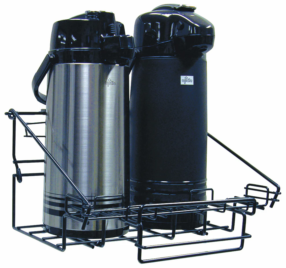 Update International APRK-2N 1-Tier Airpot Rack with DripTrays & Sign Holders - Fits 2 Pots - Image 2