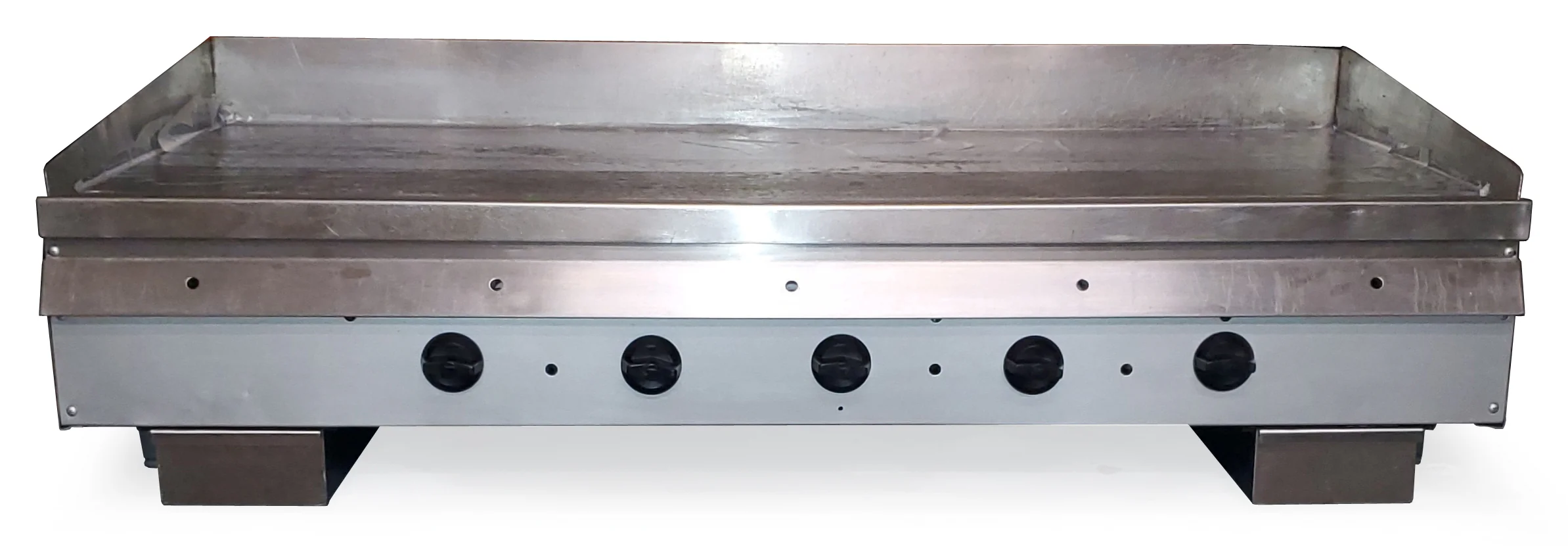 Used Restaurant Equipment - Wolf AGM60-101 Countertop Heavy Duty Natural Gas Griddle with 1" Thick Steel Plate & 5 Manual Controls 60" - 135,000 BTU
