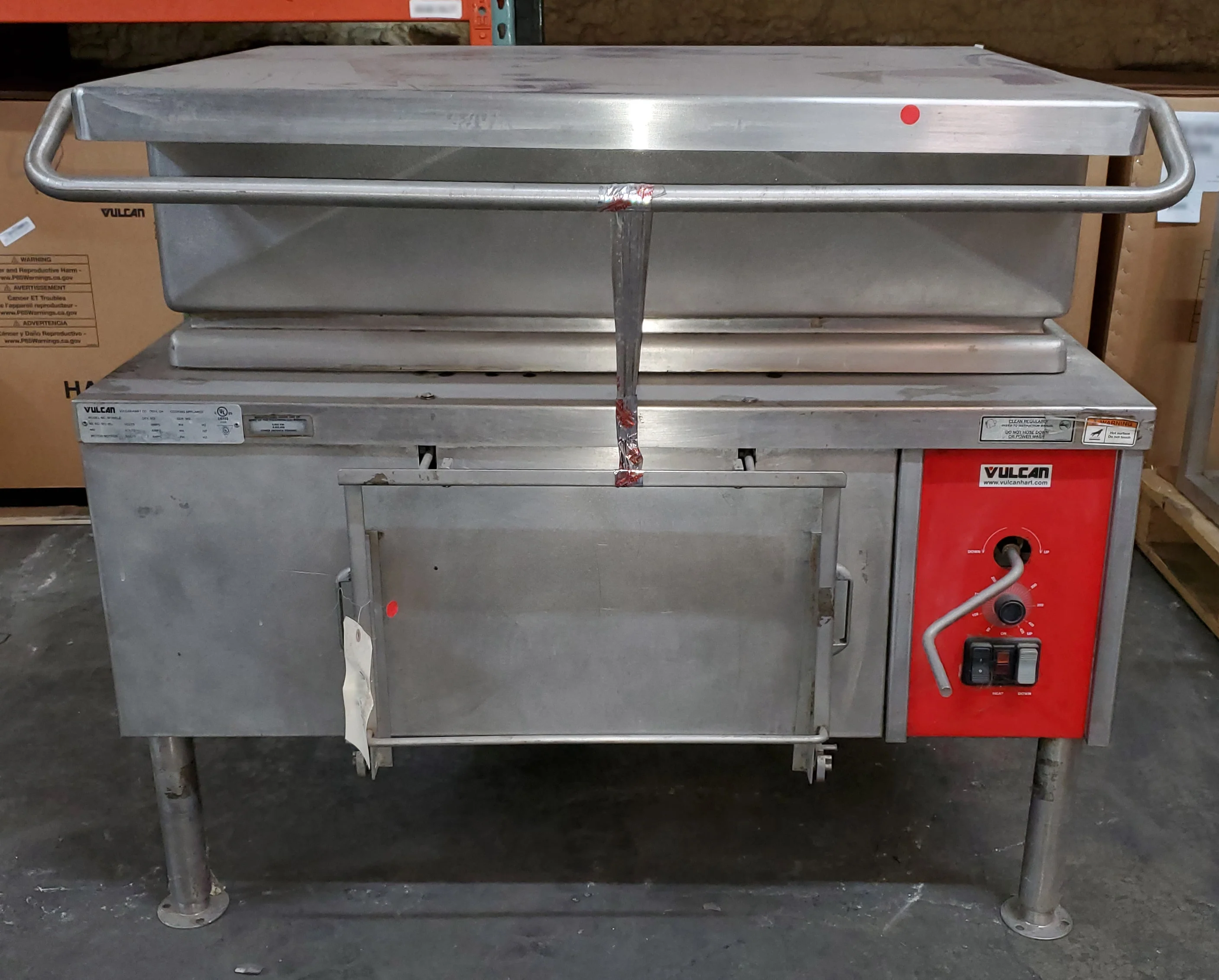 Used Restaurant Equipment - Vulcan VE40 Electric Braising Pan 46" - 40 gal/cap - 208v - Image 2
