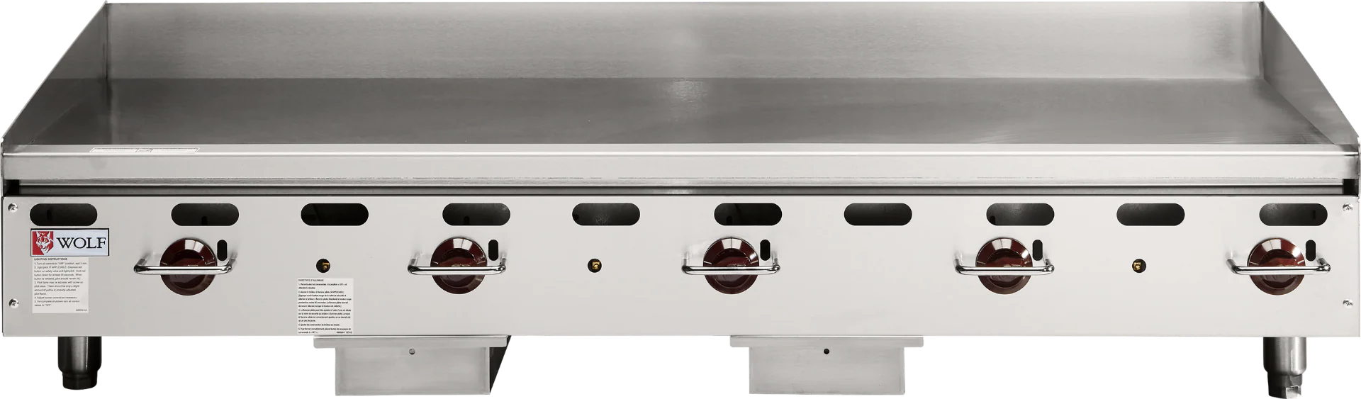 Used Restaurant Equipment - Wolf AGM60-101 Countertop Heavy Duty Natural Gas Griddle w/ 1" Plate & 5 Manual Controls 60" - 135,000 BTU - Image 6