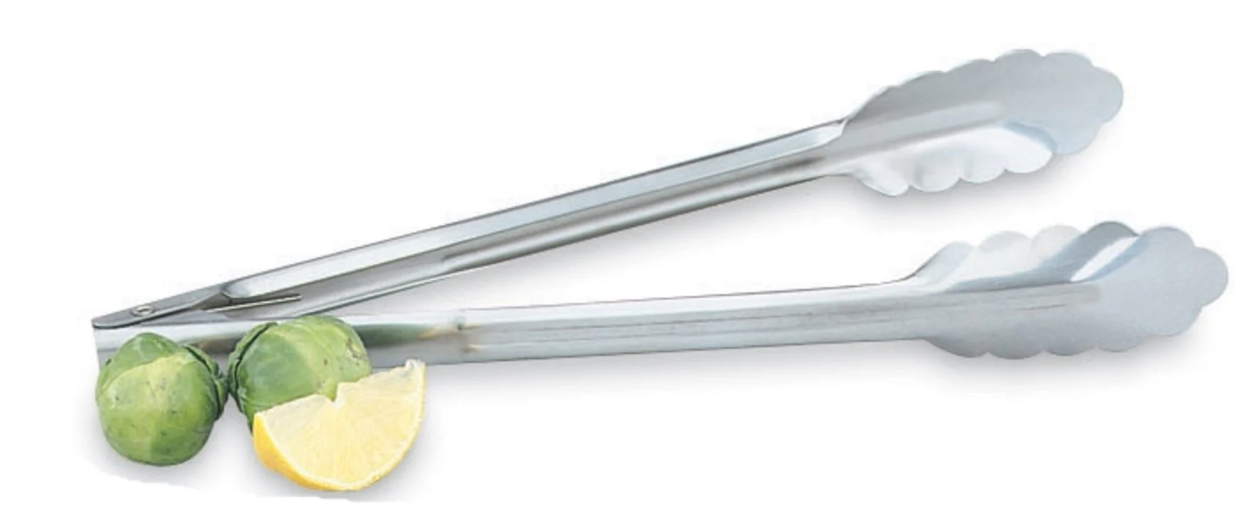 Vollrath 47312 Spring Heavy-Duty Stainless Steel Scalloped Utility Tongs 12" - Image 2