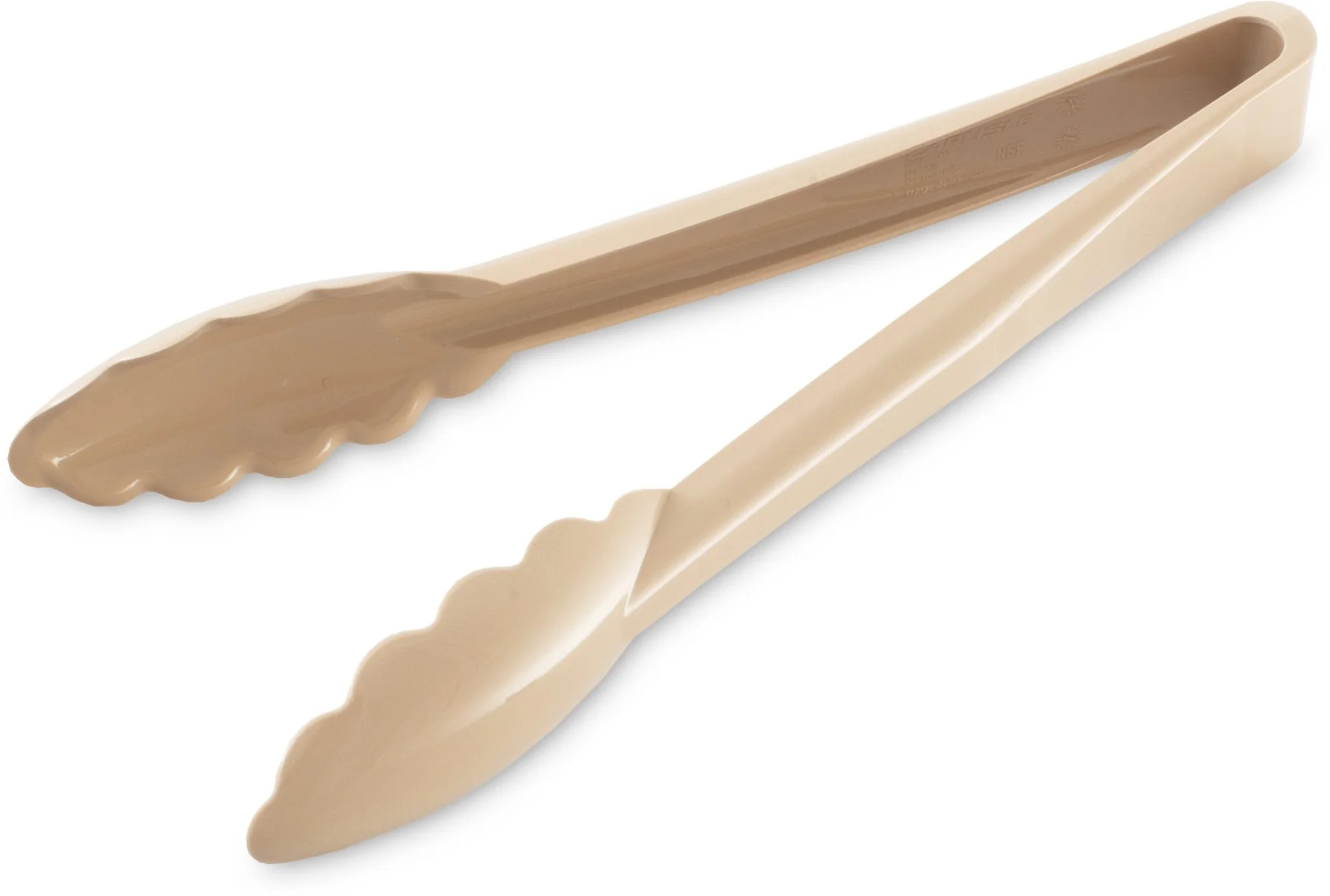 Carlisle 470906 Carly 1-Piece Plastic Scalloped Utility Tongs 9" - Beige - Image 11
