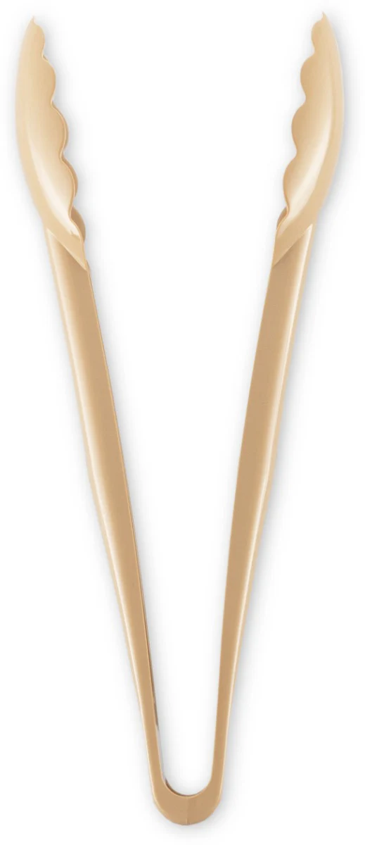Carlisle 470906 Carly 1-Piece Plastic Scalloped Utility Tongs 9" - Beige - Image 12