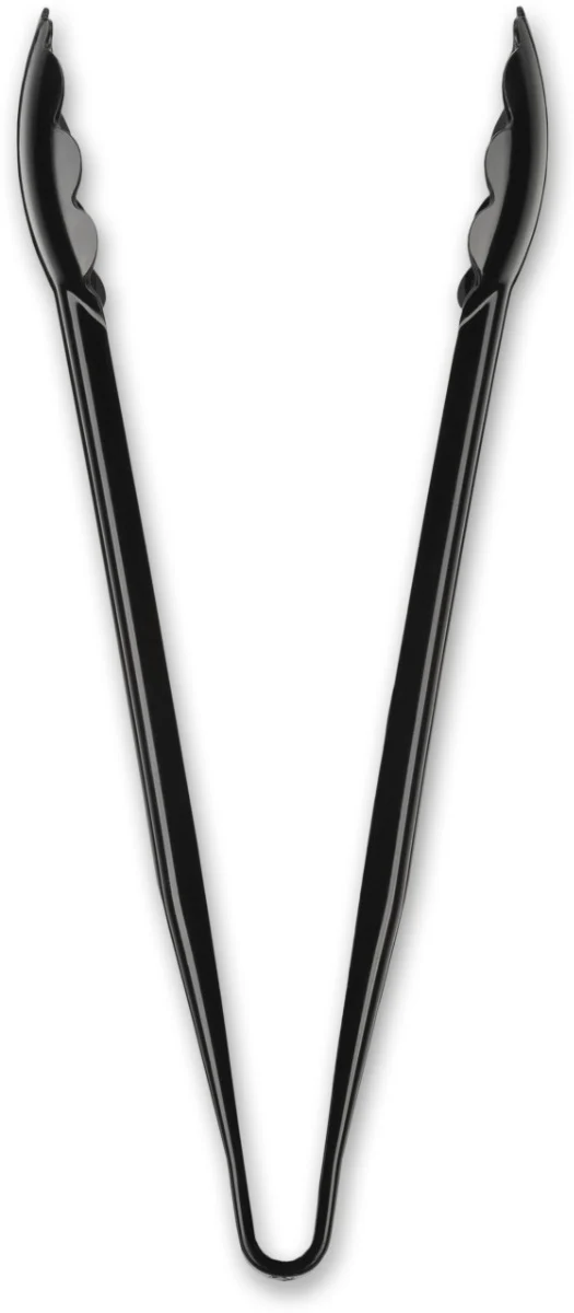 Carlisle 471203 Carly 1-Piece Plastic Scalloped Utility Tongs 12" - Black - Image 12