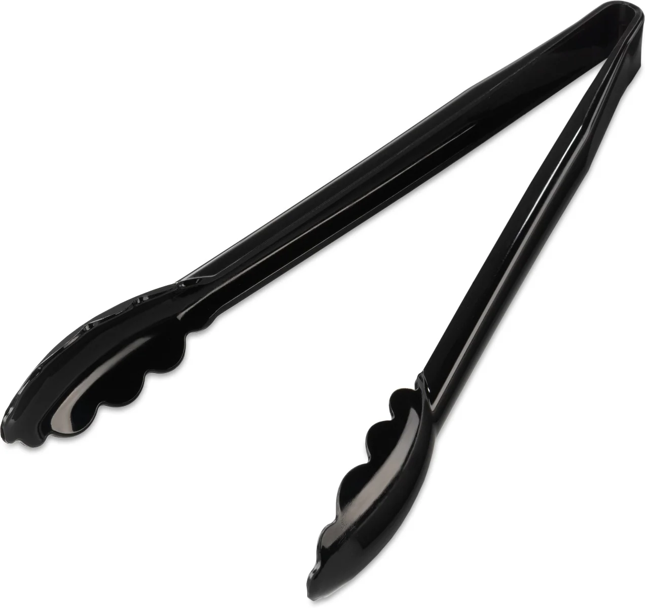 Carlisle 471203 Carly 1-Piece Plastic Scalloped Utility Tongs 12" - Black - Image 13