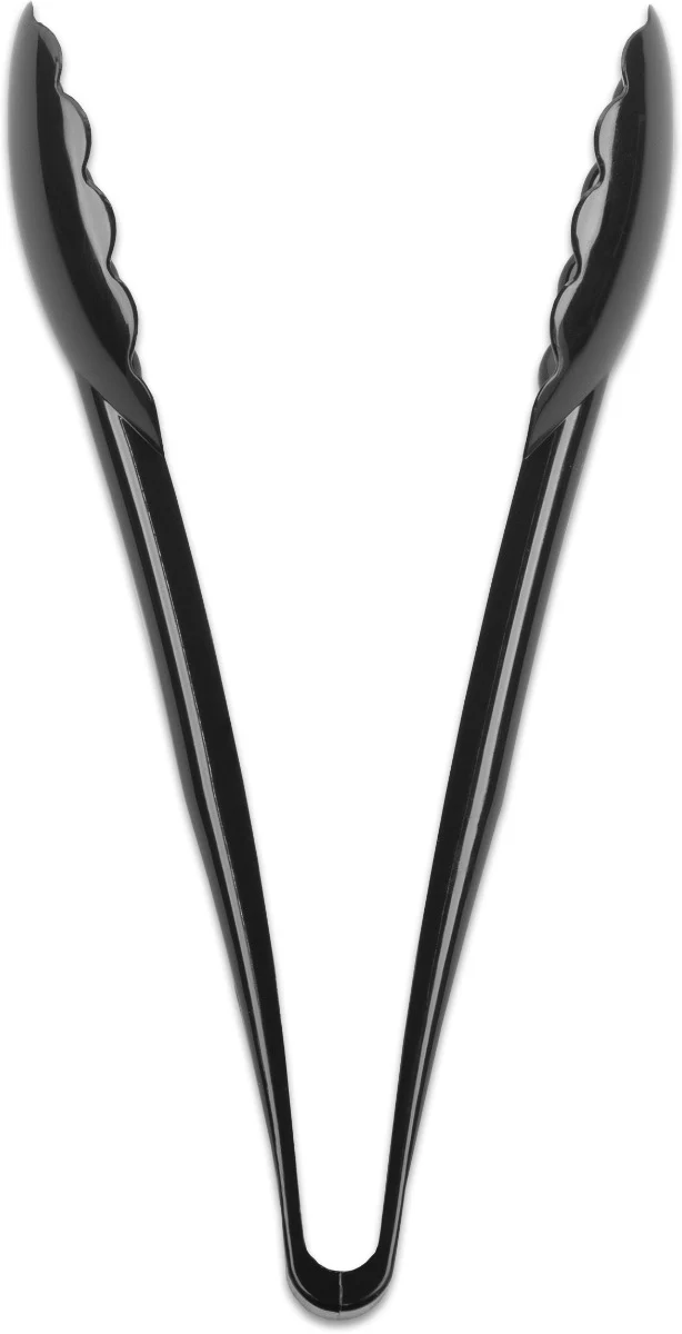 Carlisle 470903 Carly 1-Piece Plastic Scalloped Utility Tongs 9" - Black - Image 11