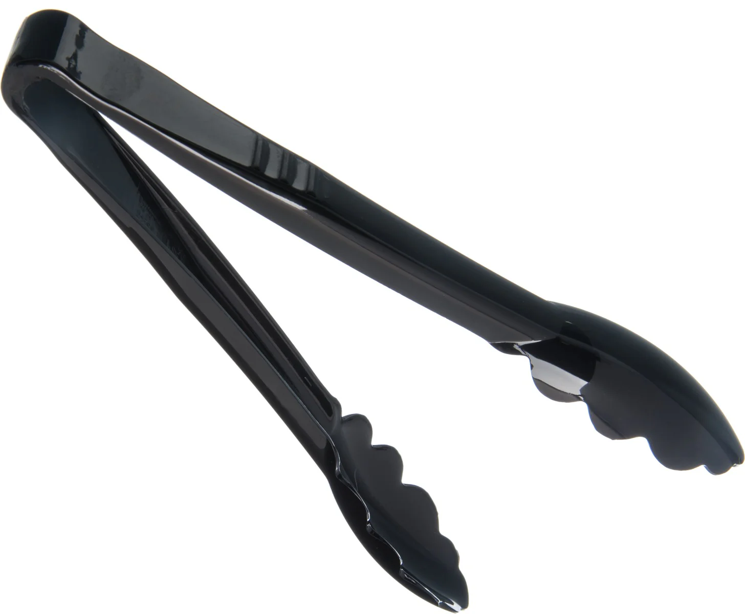 Carlisle 470903 Carly 1-Piece Plastic Scalloped Utility Tongs 9" - Black - Image 3