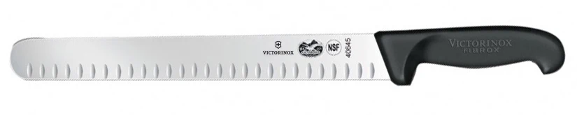 Victorinox 5.4723.30-X5 Granton Edge Slicer Knife with Black Fibrox Handle 12"