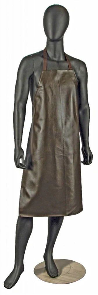 San Jamar 604VBA37-BR Dishwasher Vinyl Bib Apron 37"L x 25"W - Brown