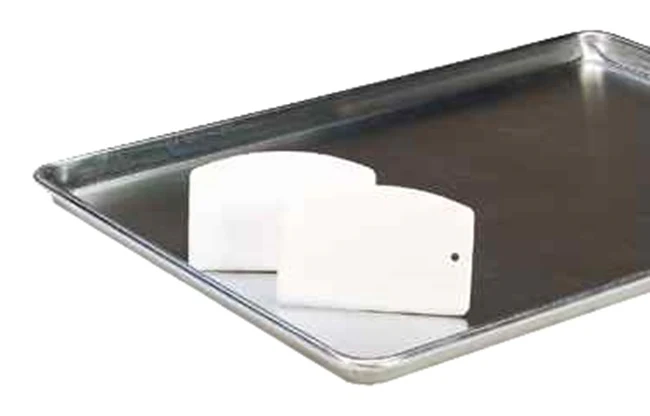 Vollrath 1345 Polyethylene Rigid Straight Edge Pan/Bowl Scraper 3-5/8" x 5-5/8" - White - 72/Case - Image 2