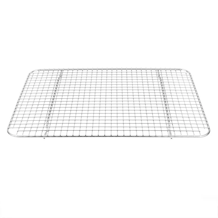 Vollrath 20248 Super Pan V Stainless Steel Wire Footed Cooling Grate 11-3/4" x 16-1/2" -  for 1/2" Size Bun/Sheet Pan - Image 5
