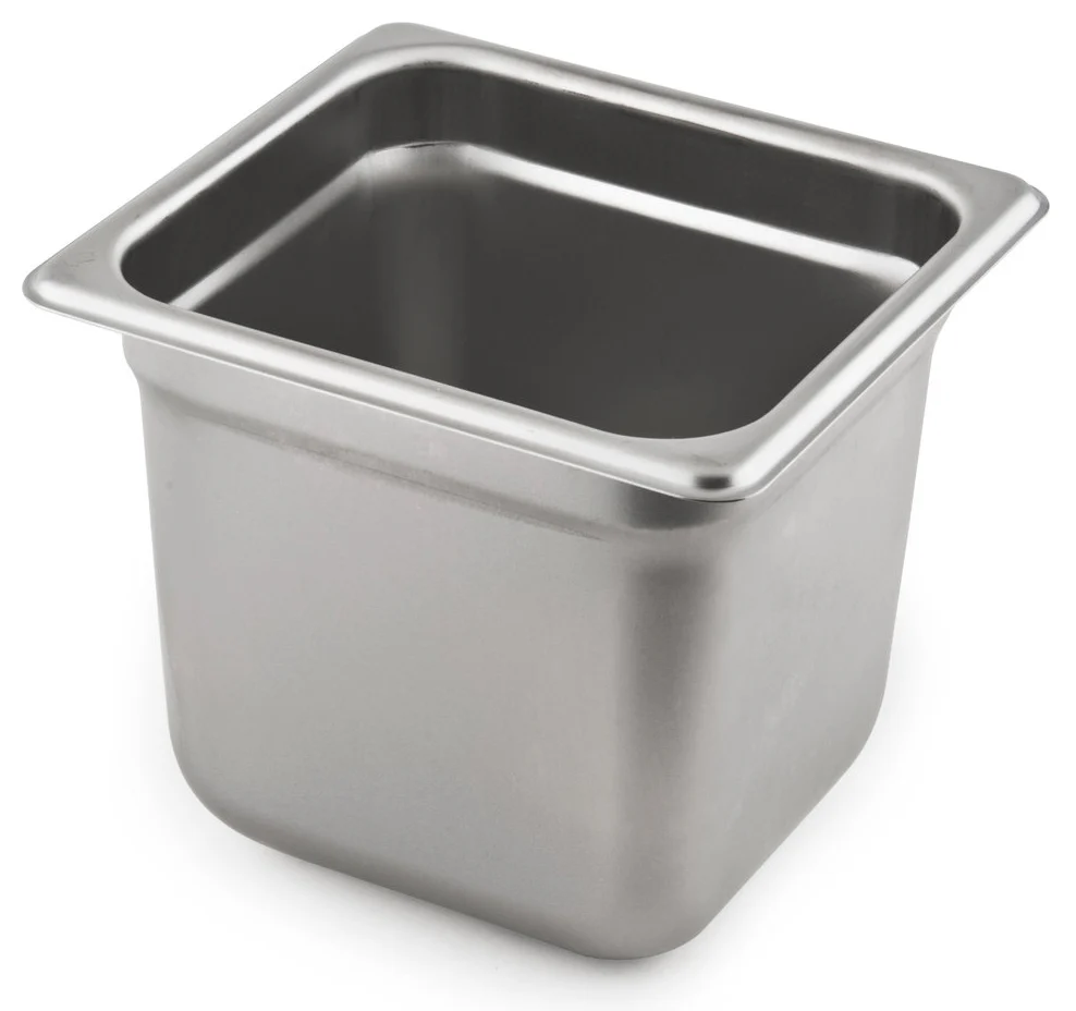 Vollrath 20669 Anti-Jam Stainless Steel Steam Table Food Pan 6" Deep - 1/6 Size