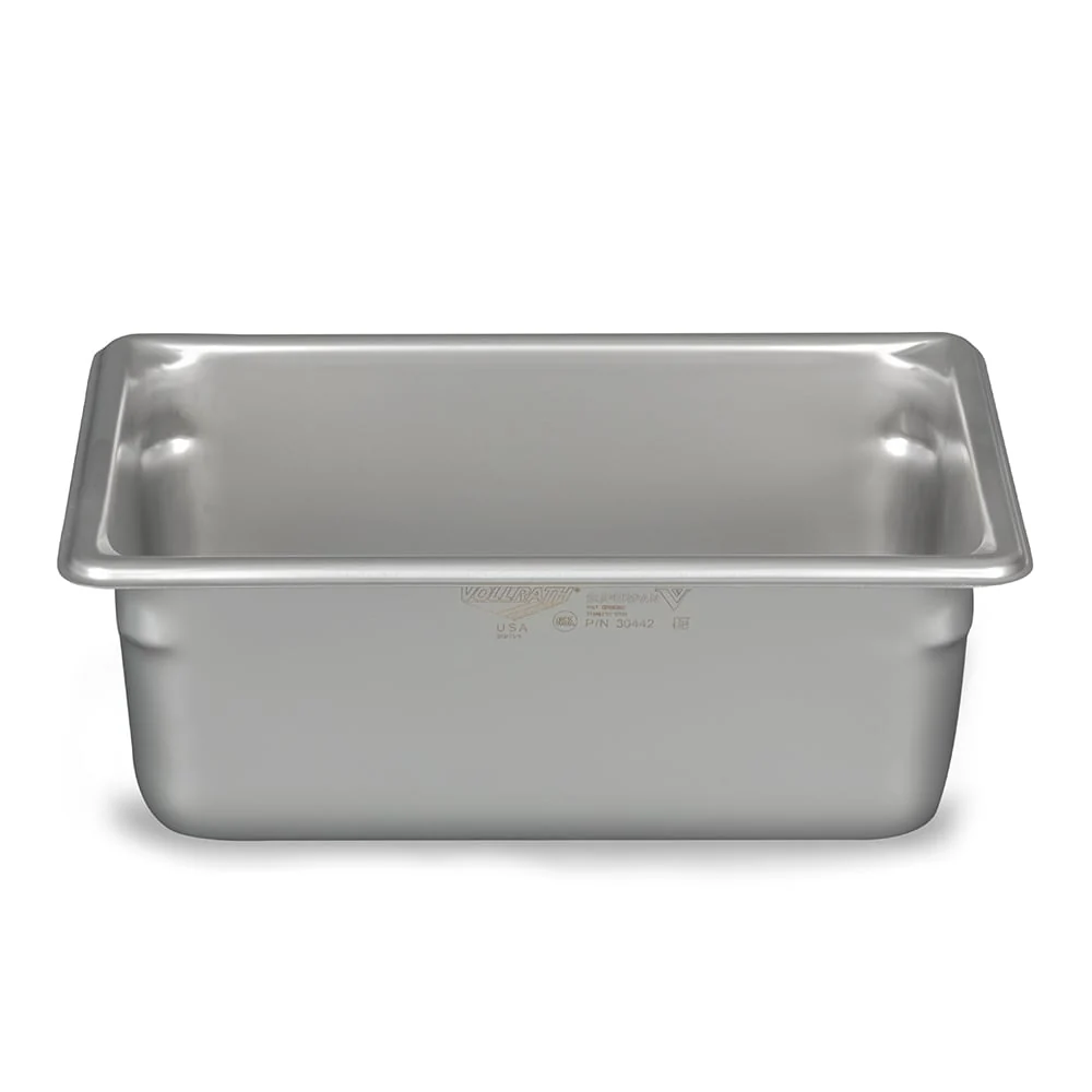 Vollrath 30442 Super Pan V Anti-Jam Stainless Steel Steam Table Food Pan 4" Deep - 1/4 Size - Image 4