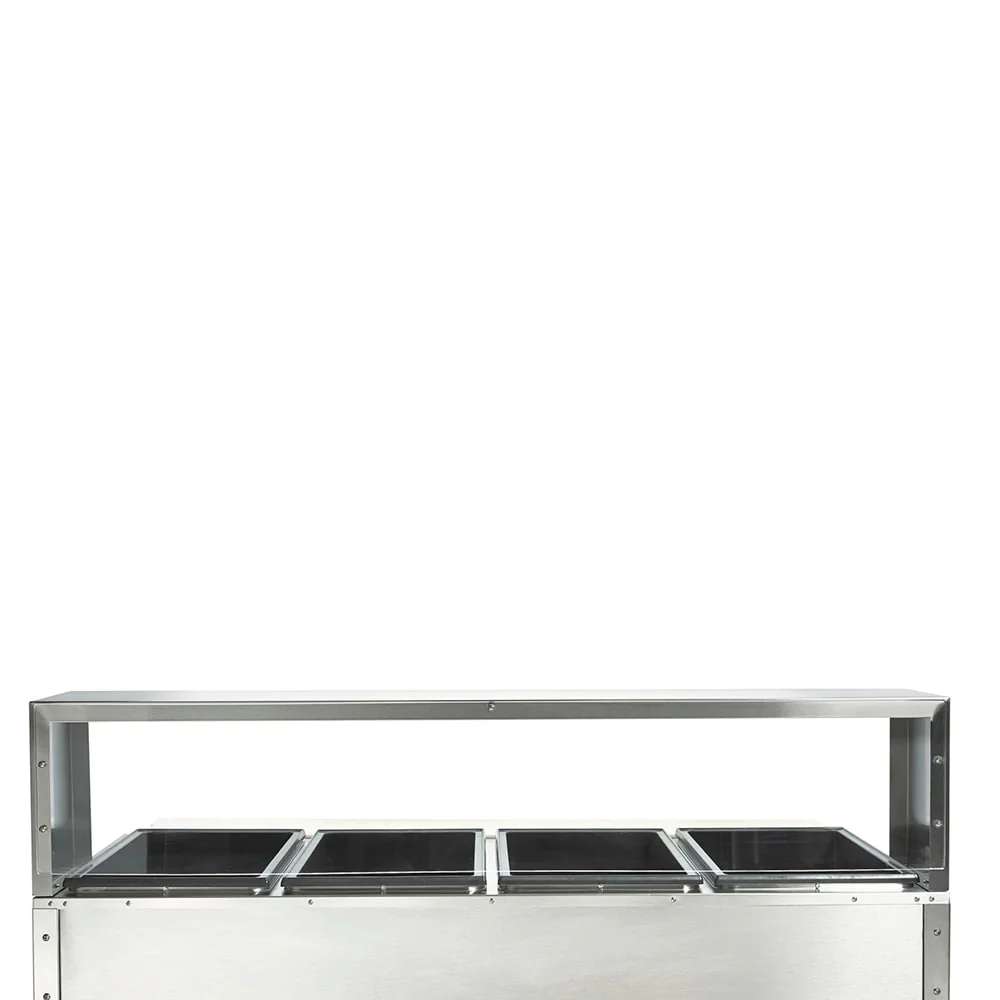 Vollrath 38054 Single Deck 4-Well Breath Guard SS Plexi, 61