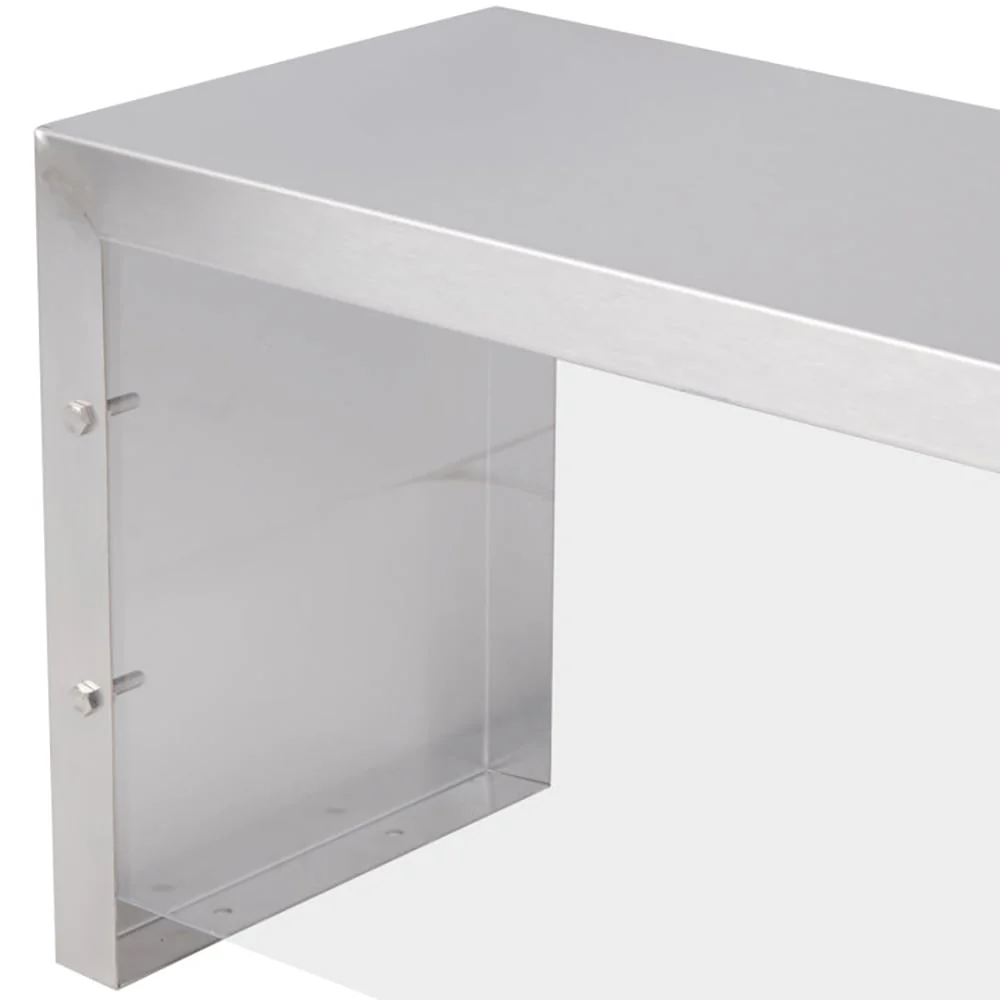 Vollrath 38055 Single Deck 5-Well Breath Guard SS Plexi, 76" - Image 2