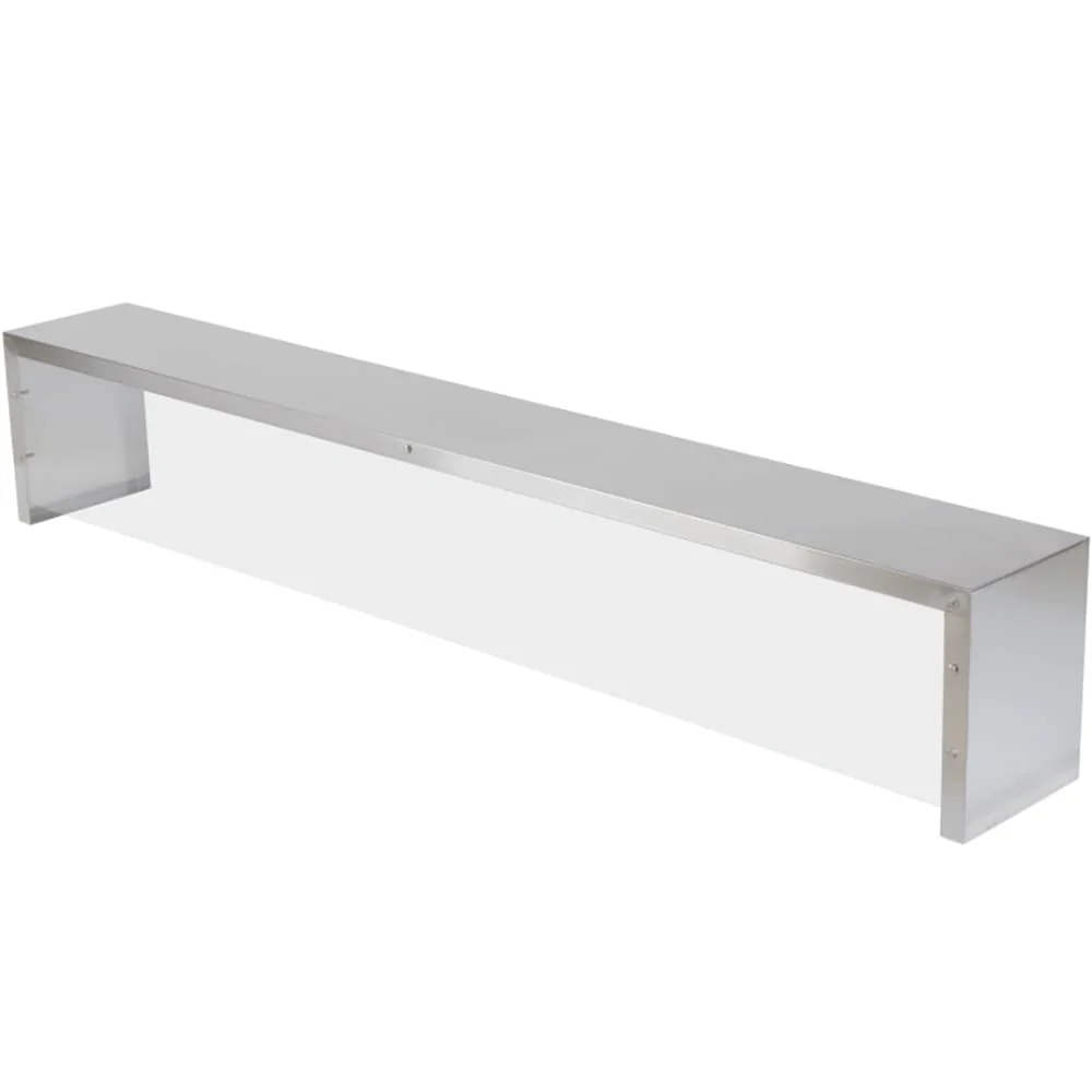 Vollrath 38055 Single Deck 5-Well Breath Guard SS Plexi, 76" - Image 3