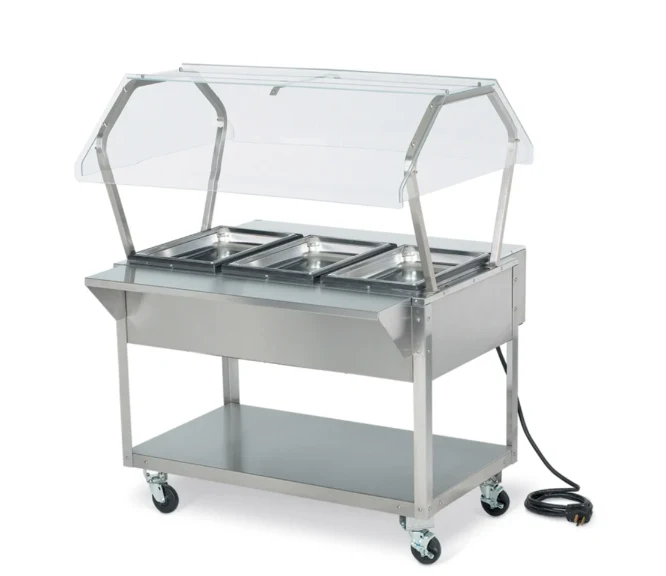 Vollrath 38065 ServeWell Plexiglass Buffet Breath Guard 76" - for 5-Well / Pan Hot or Cold Food Tables - Image 2