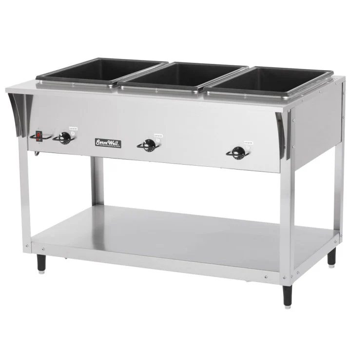 Vollrath 38213 ServeWell SL Electric 3-Well Hot Food Table 46" - Sealed Well - 120v, 2100W - Image 5
