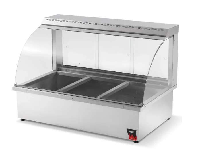 Vollrath 40732 43" Full Service Countertop Heated Display Case - (3) Pan Capacity, 110v