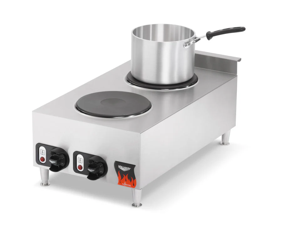 Vollrath 40739 - Electric Hot Plate w/ 2 Plate Burners 15" - 208-240v - Image 2