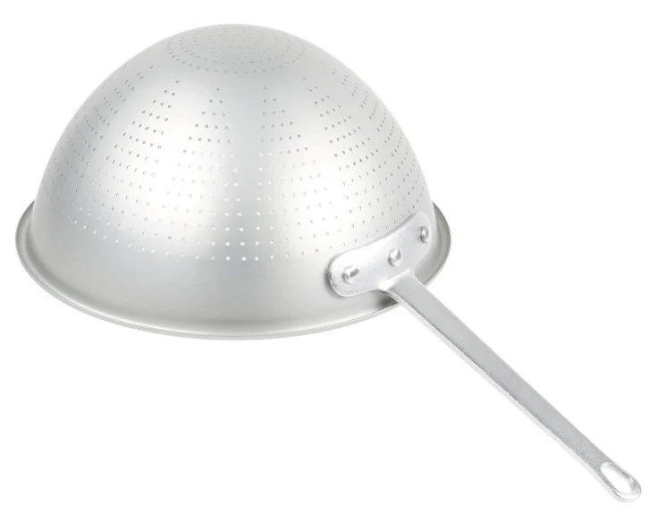 Vollrath 4605 Aluminum Professional / Spaghetti Strainer with 11-1/4" Dia. Perforated Bowl, Hook and Straight Handle 5 qt. - Image 5