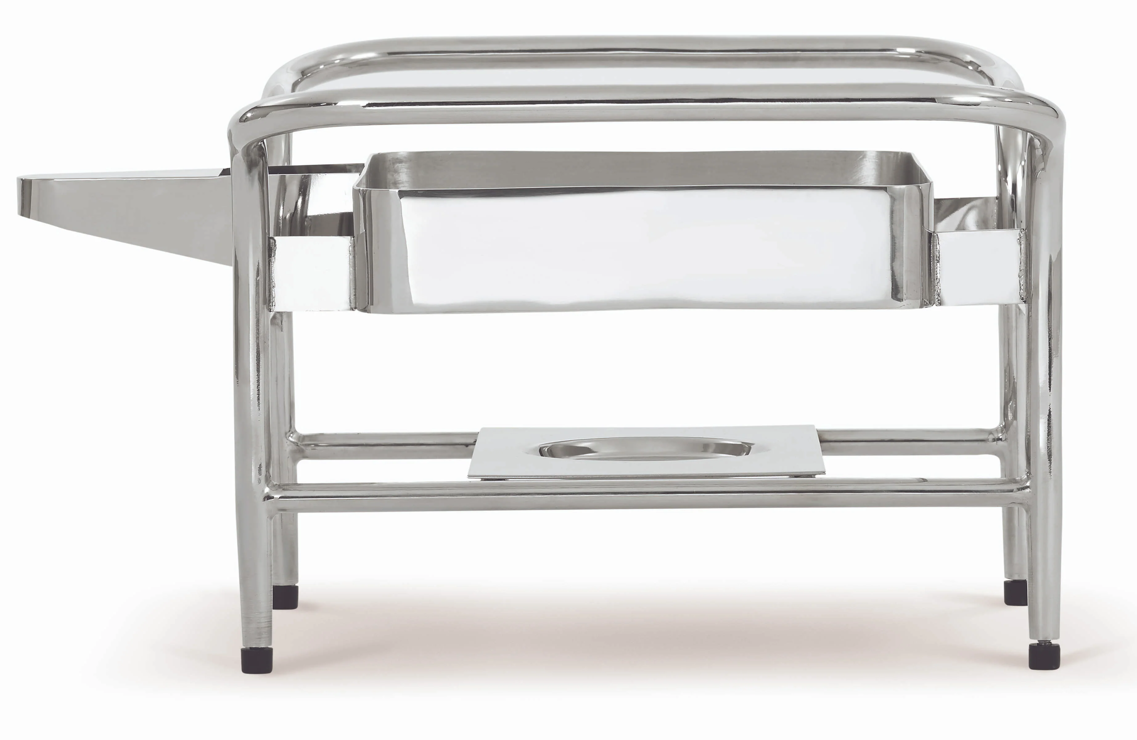 Vollrath 4644055 Mirage Stainless Steel 2/3-Size Induction Chafer Stand with Fuel Holders 16-1/2" x 16-1/5" - Image 3