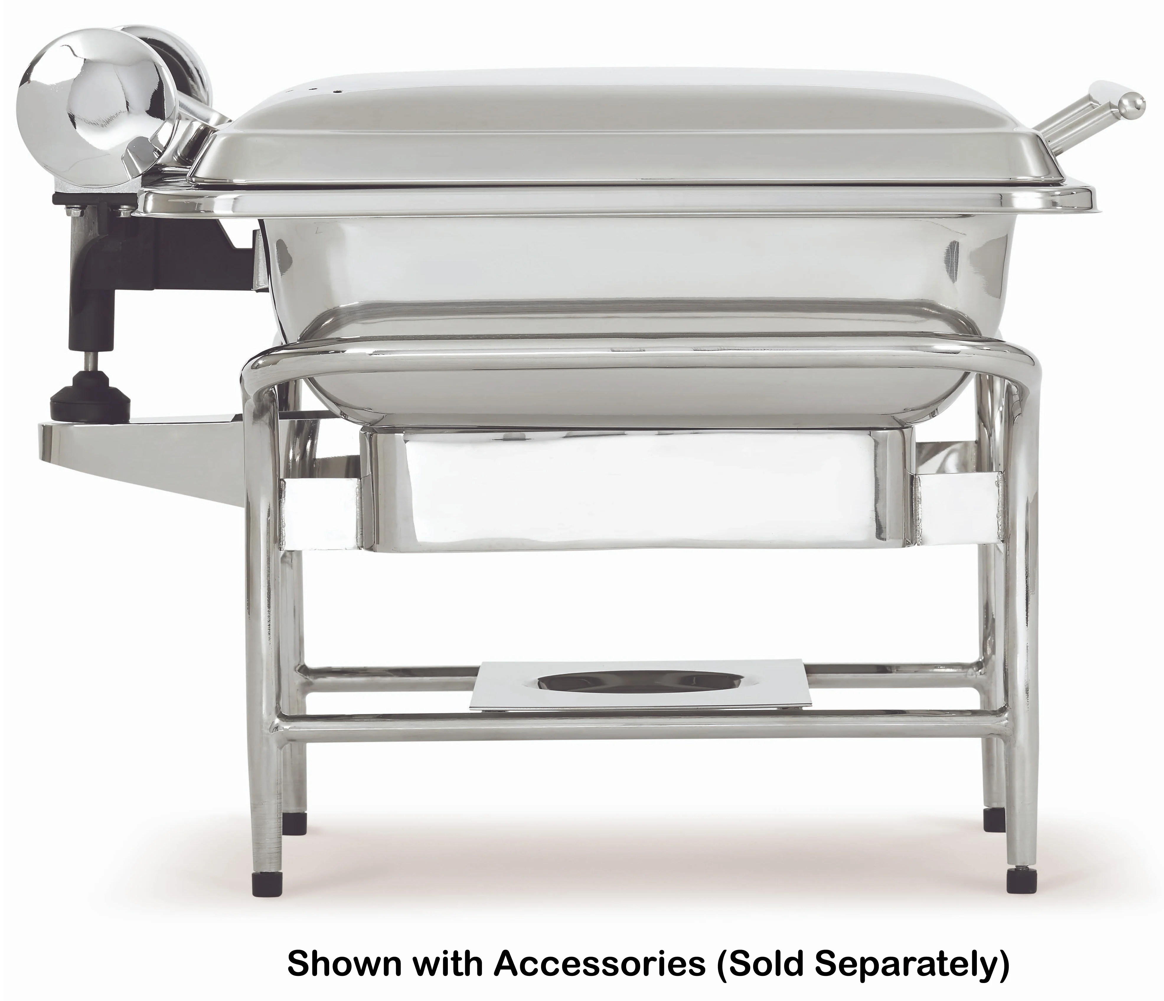 Vollrath 4644055 Mirage Stainless Steel 2/3-Size Induction Chafer Stand with Fuel Holders 16-1/2" x 16-1/5" - Image 7
