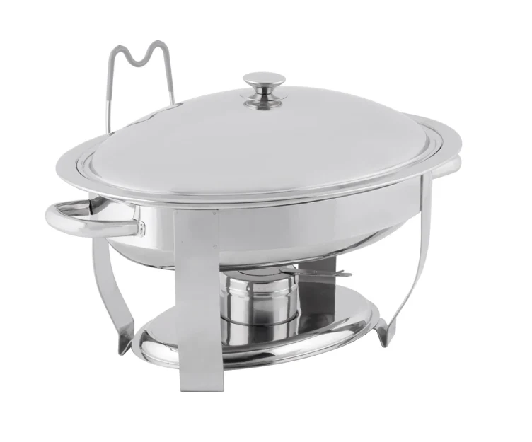 Vollrath 46500 Oval Chafer w/ Lift-off Lid & Chafing Fuel Heat