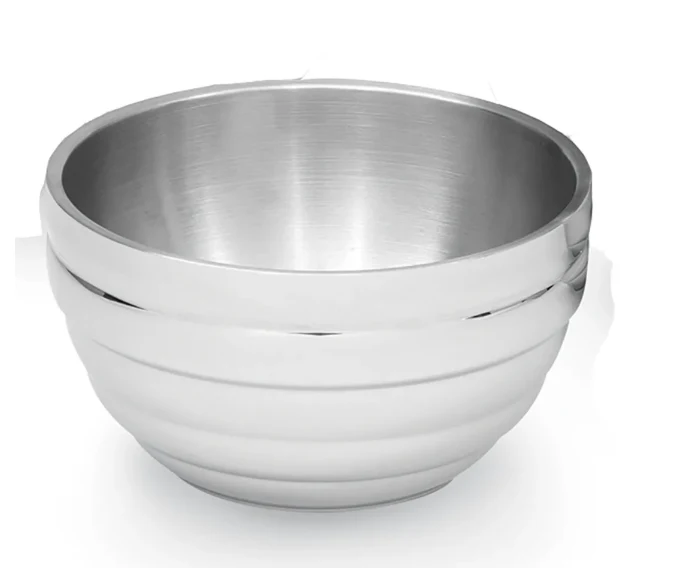 Vollrath 46590 1 7/10 qt Round Beehive Insulated Bowl - 18 ga Stainless - 6ea/Case