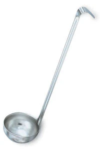 Vollrath 46812 Economy One-Piece Stainless Steel Ladle with 11" Grooved Hooked Handle 2 oz. - Image 2
