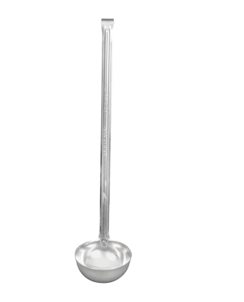 Vollrath 46813 Economy One-Piece Stainless Steel Ladle with 11" Grooved Hooked Handle 3 oz. - 24ea/Case