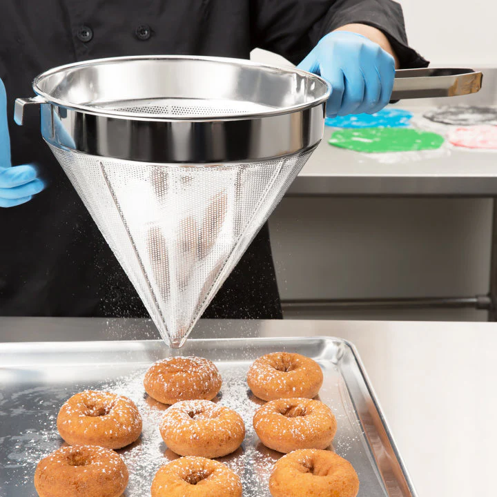 Vollrath 47168 Stainless Steel Fine Mesh China Cap Strainer with 12" dia. X 12" Deep Bowl and 10" Loop Handle - 6/Case - Image 6