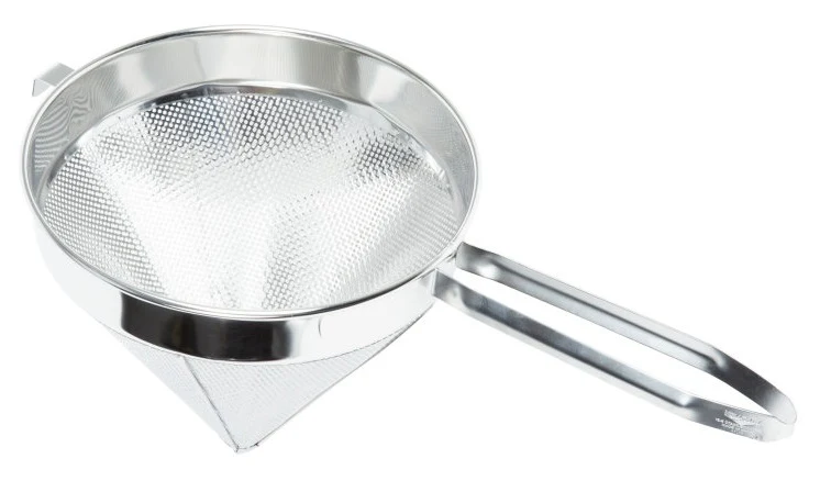 Vollrath 47178 Stainless Steel Coarse Mesh China Cap Strainer with 12" dia. x 12" Deep Blade and 10" Loop Handle - 6/Case
