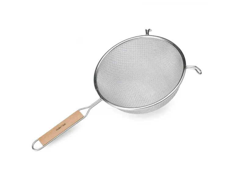 Vollrath 47193 Tinned Wire Fine Double Mesh Strainer with 10-1/4" dia. Bowl and 9" Wood Handle - 12/Case - Image 2