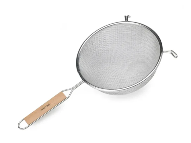 Vollrath 47196 Tinned Wire Medium Single Mesh Strainer with 10-1/4" dia. Bowl and 9" Wood Handle - 12/Case - Image 2