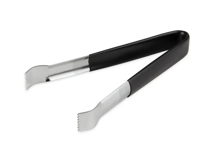 Vollrath 47326 6" Pom Tong - Heavy-Duty, Black Coating, Stainless - 12ea/Case