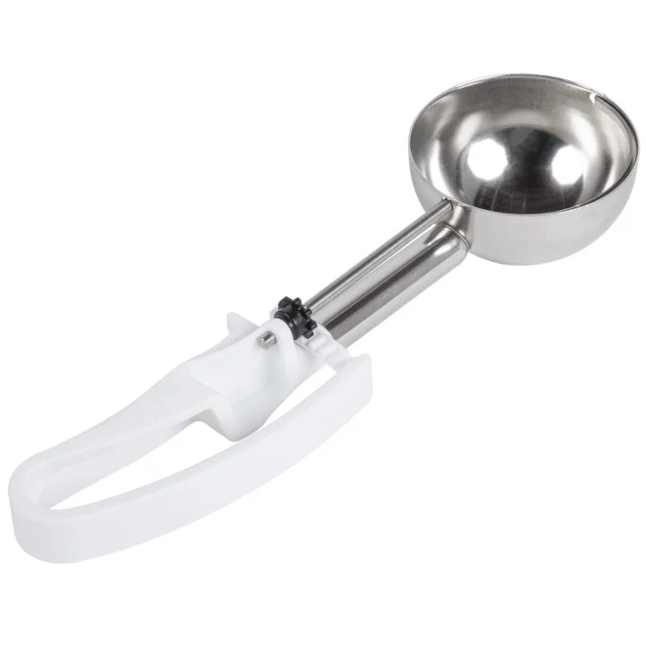 Vollrath 47370 Jacob's Pride Extended Length Disher with White Squeeze Handle 4.7 oz. - Size 6 - 12/Case - Image 4