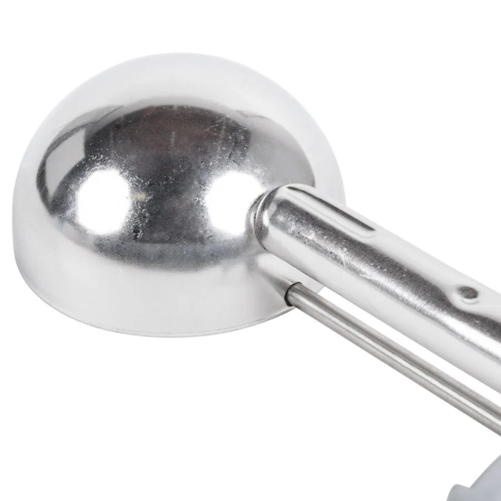 Vollrath 47371 Jacob's Pride Extended Length Disher with Gray Squeeze Handle 3.7 oz. - Size 8 - 12/Case - Image 5