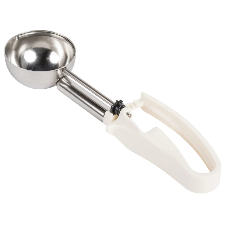 Vollrath 47372 Jacob's Pride Extended Length Disher with Ivory Squeeze Handle 3.2 oz. - Size 10 - 12/Case - Image 2