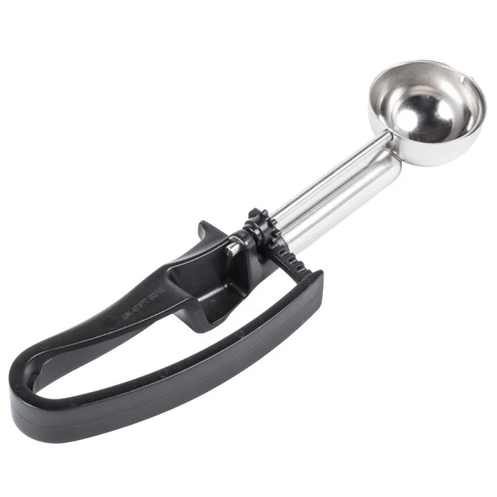 Vollrath 47377 Jacob's Pride Extended Length Disher with Black Squeeze Handle 1.13 oz. - Size 30 - 12/Case - Image 4