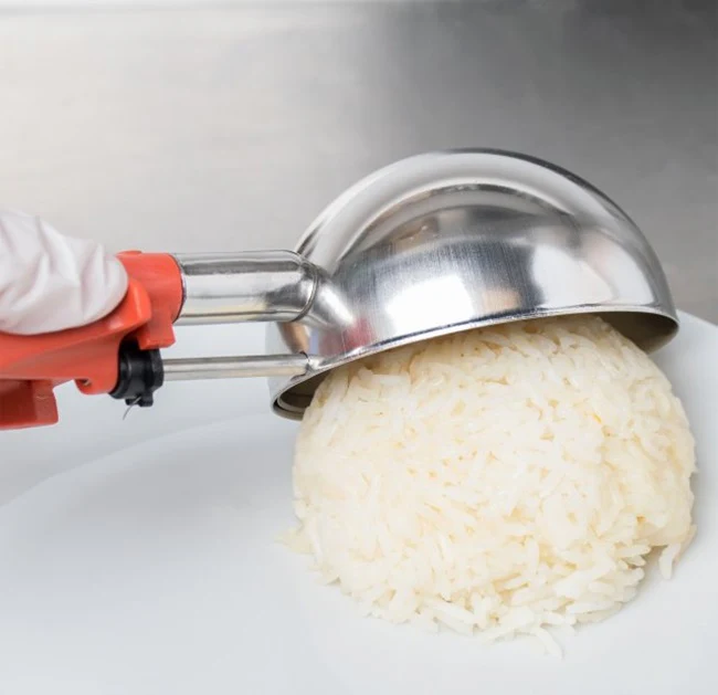 Vollrath 47388 Jacob's Pride Standard Length Disher with Orange Squeeze Handle 8 oz. - Size 4 - Image 7