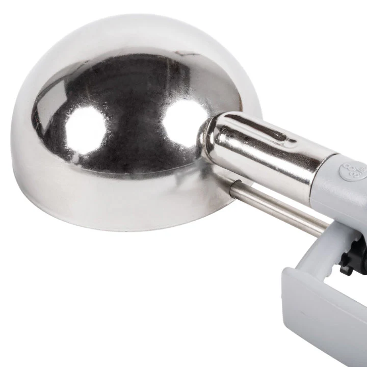 Vollrath 47391 Jacob's Pride Standard Length Disher with Gray Squeeze Handle 3.7 oz. - Size 8 - Image 6