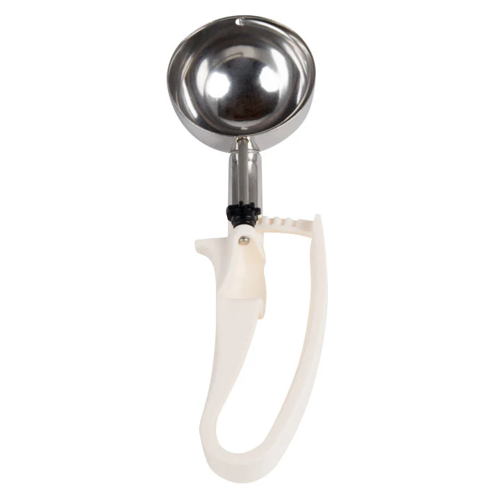 Vollrath 47392 Jacob's Pride Standard Length Disher with Ivory Squeeze Handle 3.2 oz. - Size 10 - 12/Case