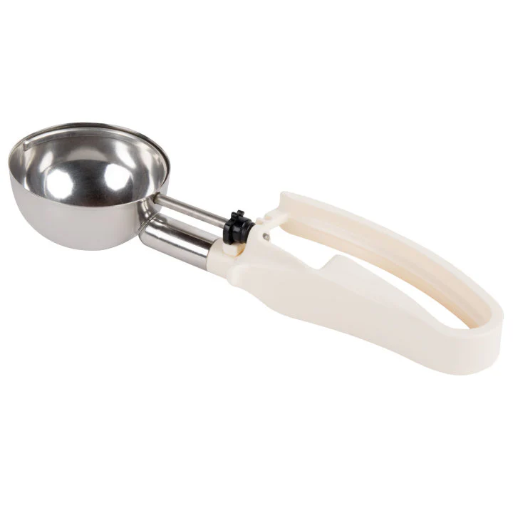 Vollrath 47392 Jacob's Pride Standard Length Disher with Ivory Squeeze Handle 3.2 oz. - Size 10 - 12/Case - Image 3