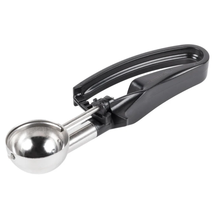 Vollrath 47398 Jacob's Pride Standard Length Disher with Black Squeeze Handle 1.13 oz. - Size 30 - Image 2