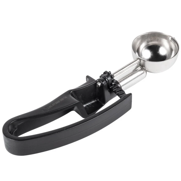 Vollrath 47398 Jacob's Pride Standard Length Disher with Black Squeeze Handle 1.13 oz. - Size 30 - Image 4