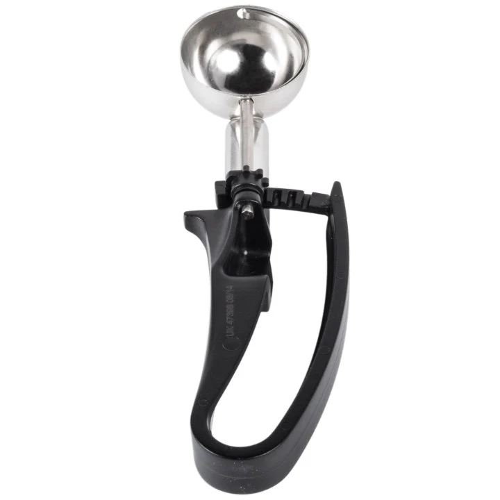 Vollrath 47398 Jacob's Pride Standard Length Disher with Black Squeeze Handle 1.13 oz. - Size 30 - Image 5