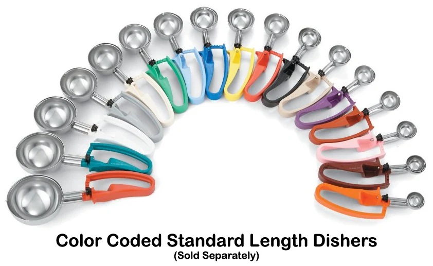 Vollrath 47400 Jacob's Pride Standard Length Disher with Purple Squeeze Handle 0.72 oz. - Size 40 - Image 7
