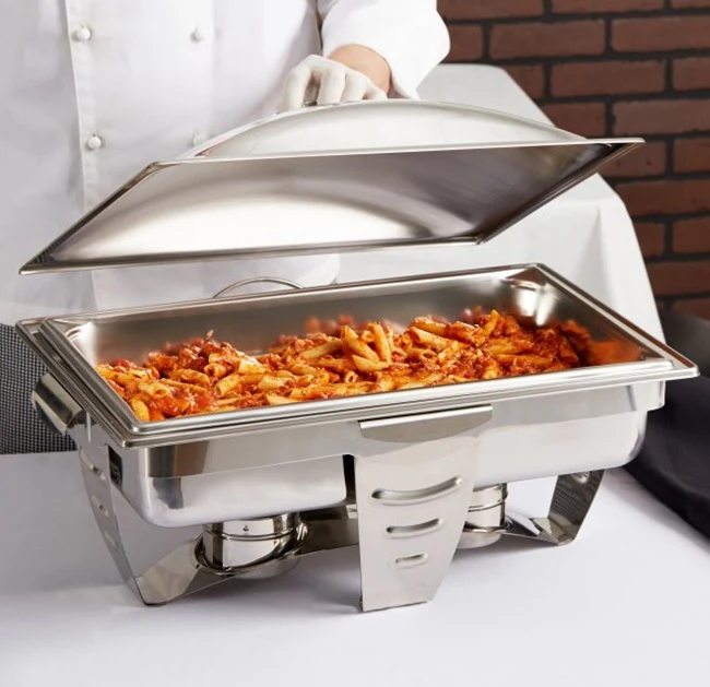 Vollrath 49520 Maximillian Steel Full Size Chafer with (2) Chafing Fuel Holders 9 qt. - Image 5